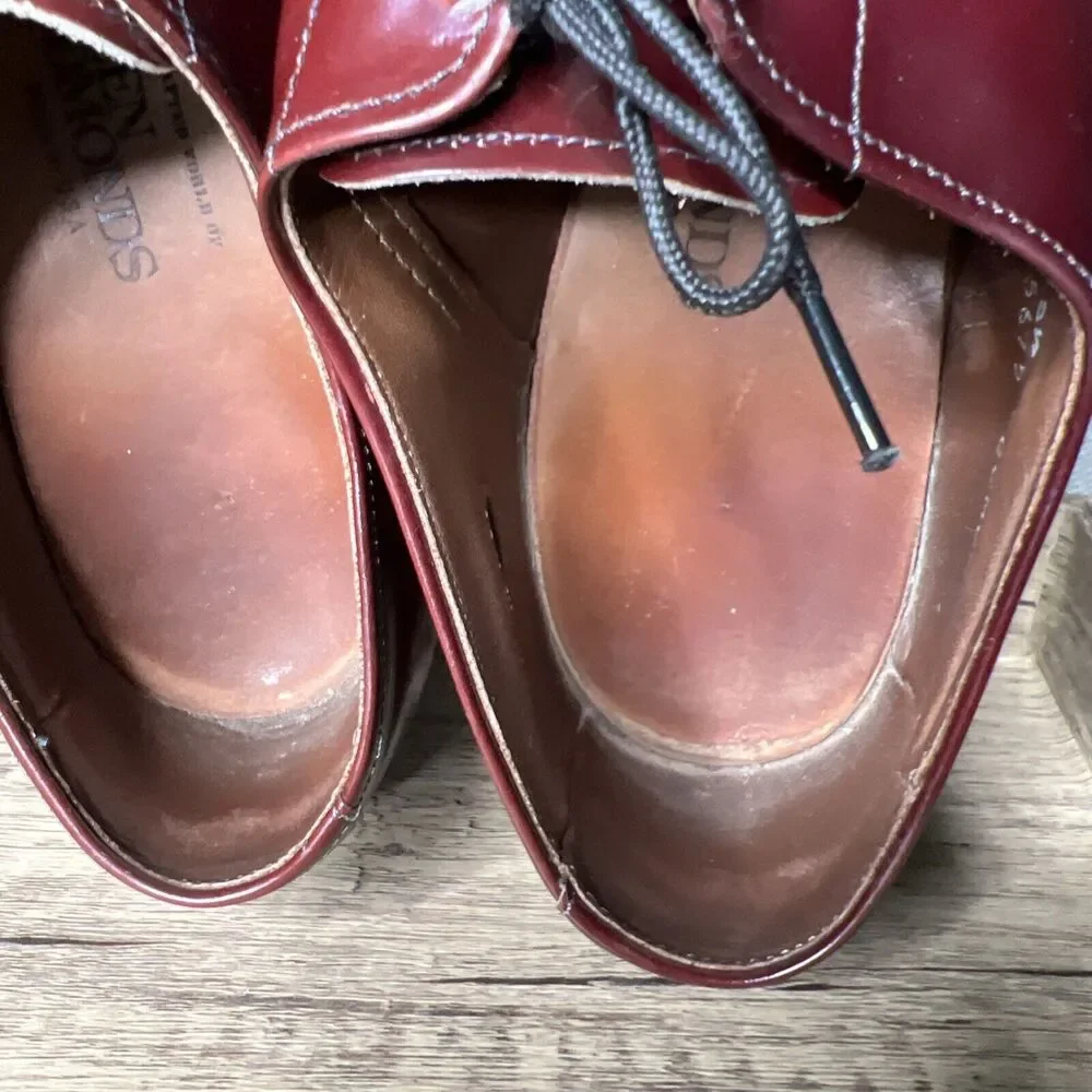 Allen Edmonds Park Avenue Burgundy Cap Toe Dress Oxford Leather Shoes Size 8.5 C